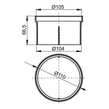 Alcaplast nástavec hrdla vpusti APV0800