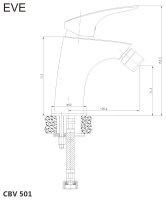 Mereo Bidetová baterie, Eve, bez výpusti, chrom
