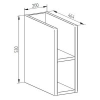 Mereo Aira, koupelnová skříňka 20 cm, spodní, Multidecor