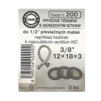 Sada těsnění s nerezovým sítkem 3/8", č. 200