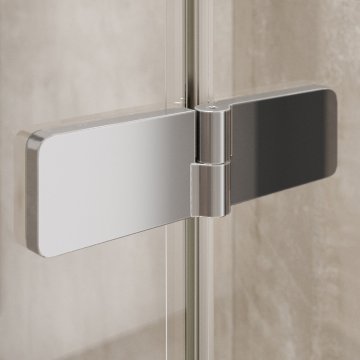 Mereo Novea zalamovací sprchový kout, obdélník, pravé dveře a pevný díl, chrom ALU, sklo Čiré