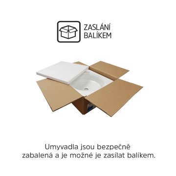 Mereo Umyvadlo na desku i zavěšení s přepadem, Trino, 420x425x130 mm, keramické - pro zaslání balíkem