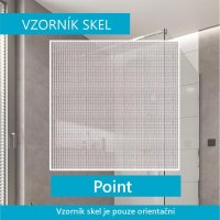 Mereo Sprchový kout, LIMA, obdelník, vanička, chrom ALU, sklo Point