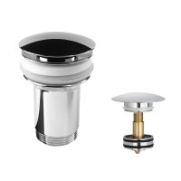 Mereo Výpusť uzavírací se sítkem CLIC-CLAC ø  5/4" celokovová chromovaná s přepadem, vytahovací