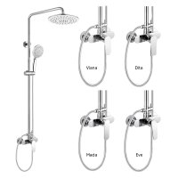 Mereo Sprchová baterie s talířovou kulatou sprchou, bílá