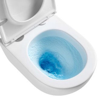 Mereo WC set - Smart flush rimless WC oblé, modul pro sádrokarton, bílé oválné tlačítko