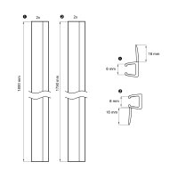 Mereo Sada těs. pro zasun. dveře  CK804xxK-1 ks těs. s mag.,1ks těs. na pev.díl,1 ks na dveře