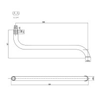 Mereo Ramínko trubkové, 30 cm
