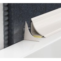 Vanová lišta lepící, bílá, 185 cm