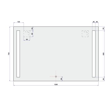 Mereo Zrcadlo 120x70 cm s LED osvětlením