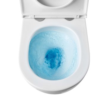 Mereo WC set - Smart flush rimless WC oblé, modul pro sádrokarton, bílé hranaté tlačítko