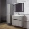 Mereo Mailo, koupelnová skříňka s keramickým umyvadlem 61 cm, černé madlo