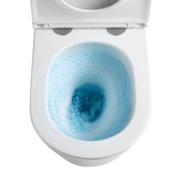 Mereo WC set - Smart flush rimless WC oblé, modul pro sádrokarton, bílé hranaté tlačítko