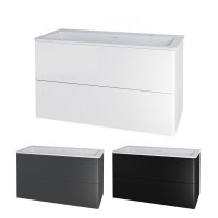 Mereo Siena, koupelnová skříňka s umyvadlem z litého mramoru 101 cm, pro 2 baterie