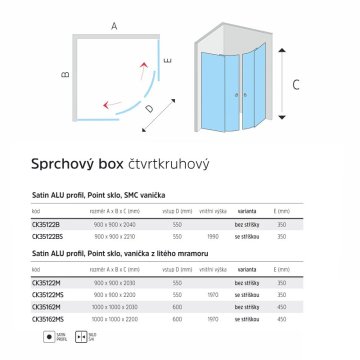 Mereo Sprchový box, čtvrtkruh, 100cm, satin ALU, sklo Point, zadní stěny zelené, litá vanička, se stříškou