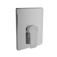 Mereo Sprchová podomítková baterie bez přepínače, Dita, Mbox, hranatý kryt, chrom