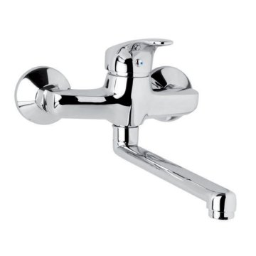 Mereo Dřezová nástěnná baterie, Sonáta  s ramínkem plochým rovným 300 mm, chrom