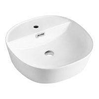 Mereo Umyvadlo na desku s přepadem, Lota, 400x400x150 mm, čtvercové, keramické