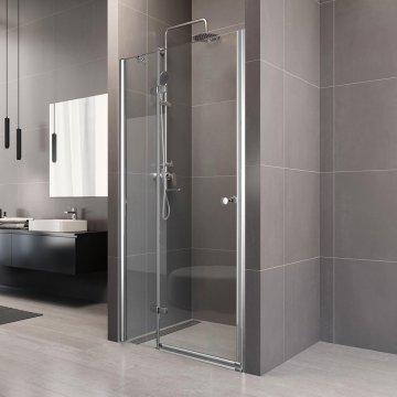 Mereo Sprchové dveře, Fantasy, 80x190 cm, chrom. profily ALU, sklo Čiré, L/P universální provedení