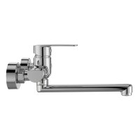 Mereo Dřezová nástěnná baterie, Pego, 150 mm, s ramínkem plochým rovným 160 mm, chrom