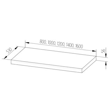 Mereo Ponte, koupelnová deska pod umyvadlo Kronberg