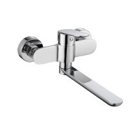 Mereo Dřezová nástěnná baterie, Viana, 150 mm, s ramínkem plochým rovným 200 mm, chrom