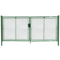 Garden dvoukřídlá branka s jedn.zámkem RAL6005, zelená