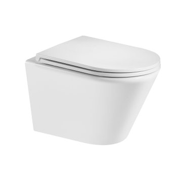 Mereo WC set - Smart flush rimless WC oblé, modul pro sádrokarton, bílé hranaté tlačítko