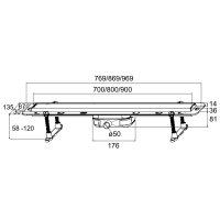 Mereo Odtokový sprchový žlab, vč. nerez. roštu