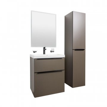 Mereo Mailo, koupelnová skříňka vysoká 170 cm, černé madlo, Multidecor
