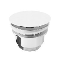 Mereo Výpusť neuzavírací celokovová bez přepadu s bílým keramickým vrškem, pochrom. mosaz, ø 5/4"