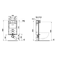Laufen podomítkový modul TW1 pro zazdění, H8946630000001