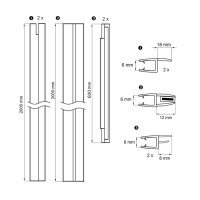 Mereo Sada těsnění -pro CK10111Zx - CK10511Zx, včetně magnetické lišty
