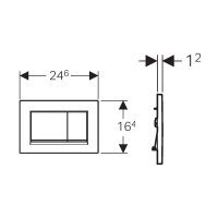 Geberit Sigma30 ovládací tlačítko, chrom, 115.883.KH.1