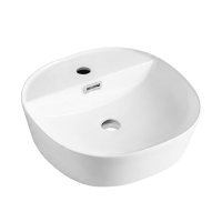 Mereo Umyvadlo na desku s přepadem, Lota, 400x400x150 mm, čtvercové, keramické