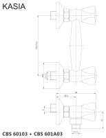 Mereo Sprchová nástěnná baterie, Kasia, bez příslušenství, chrom