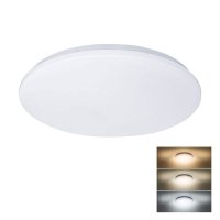 LED stropní světlo Plain, 3CCT, 24W, 1920lm, 3000K, 4000K, 6000K, kulaté, 38cm