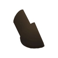 Roh k liště, 9 mm, tmavě hnědý