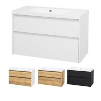 Mereo Opto, koupelnová skříňka s umyvadlem z litého mramoru 101 cm