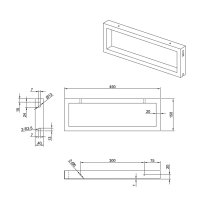 Mereo Konzole nerezová pod nábytkovou desku
