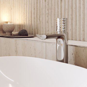 Mereo Umyvadlová stojánková baterie vysoká, diamant, Viana, bez výpusti, chrom