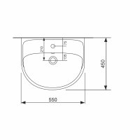 Jika Lyra Plus umyvadlo 55x45 cm bez otvoru, H8143820001091
