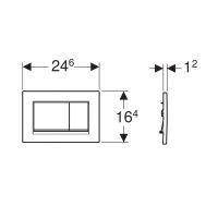 Geberit Sigma30 ovládací tlačítko, bílé, 115.883.KK.1