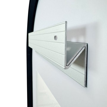 Mereo Zrcadlo hranaté, 60x80 cm, černý rám, instalace pouze na výšku