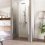 Mereo Sprchové dveře, Lima, dvoukřídlé, lítací, chrom ALU, sklo