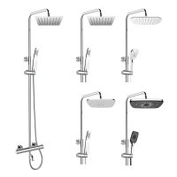 Mereo Termostatická vanová baterie s talířovou hranatou sprchou