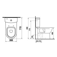Jika Mio WC mísa kombi, vario odpad, H8247160000001