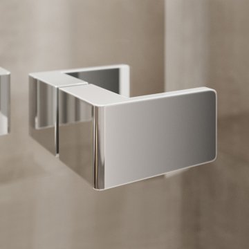 Mereo Novea zalamovací sprchový kout, obdélník, pravé dveře a pevný díl, chrom ALU, sklo Čiré