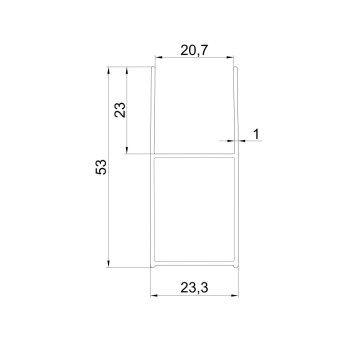 Mereo Nastavovací profil pro Novea (zalamovací, pivotové a lítací) 30 - 40 mm, výška 2 m, chrom ALU