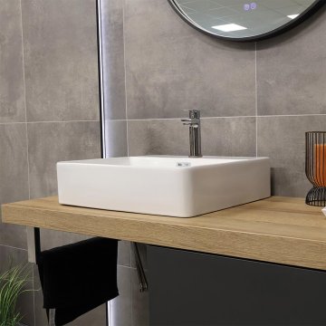 Mereo Umyvadlo na desku i zavěšení s přepadem, Trino, 500x420x125 mm, keramické - pro zaslání balíkem